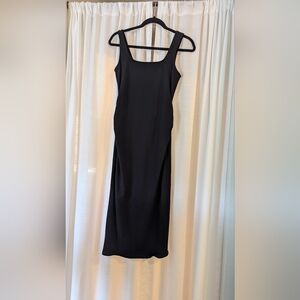 Old Navy Black Maternity Bodycon Midi Dress Sleeveless